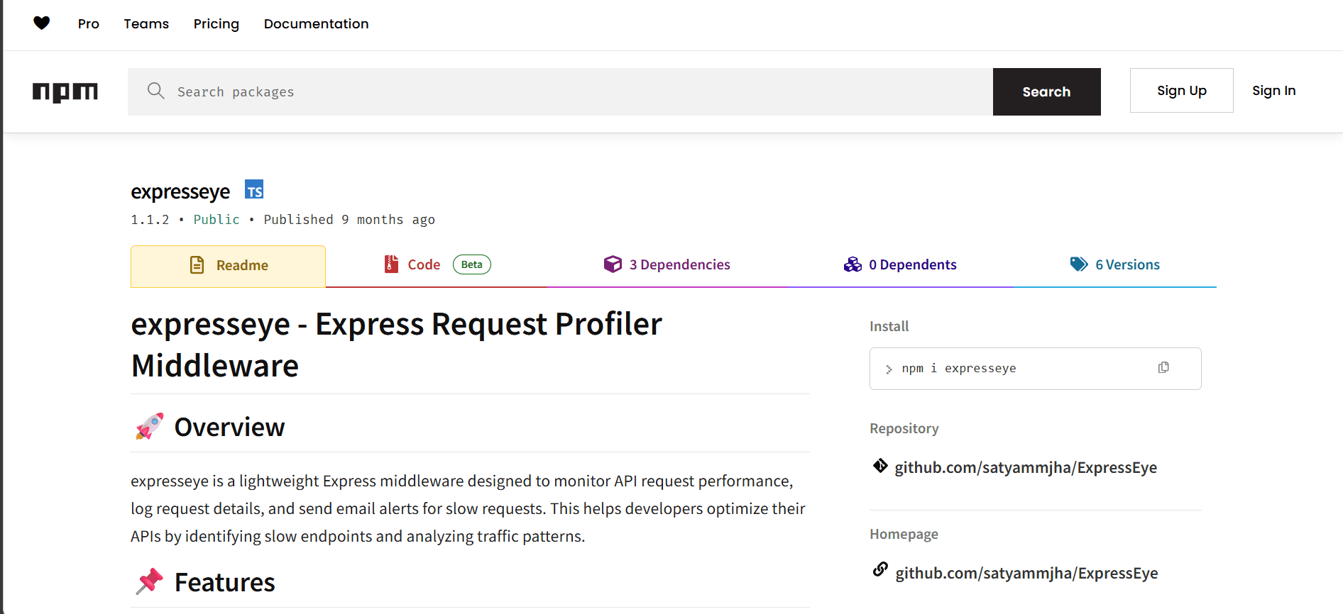 ExpressEye screenshot